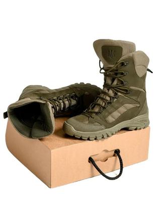 Берці черевики зимові тактичні зелені (високі) vz-002