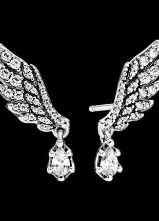 Серебряные серьги   "крылья ангела" 298493c01