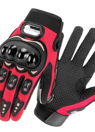 Мото перчатки Ironbiker Красные Размер L