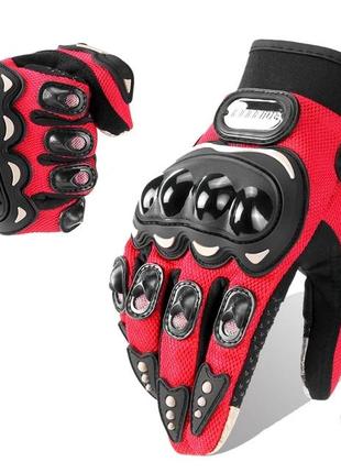 Мото перчатки Ironbiker Красные Размер М