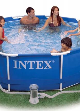 Круглый каркасный бассейн Intex 366 x 84 см \ с насосом, фильт...