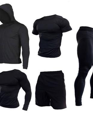 Мужская компрессионная одежда для бега - 5В1