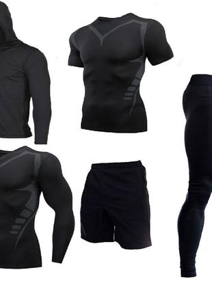Компрессионная одежда комплект для фитнеса и единоборств ММА К...