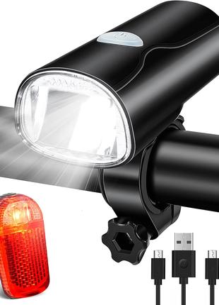 Светодиодные велосипедные фонари, передний и задний, 4 режима ...