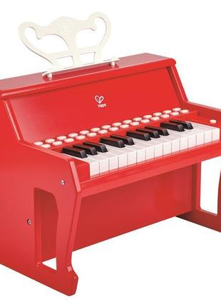 Детское пианино Hape 25 клавиш с подсветкой красный (E0628)