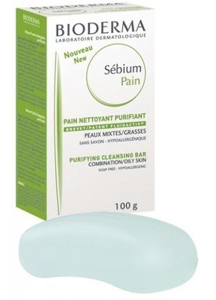 Очищающее мыло bioderma sebium pain soap purifying cleansing b...