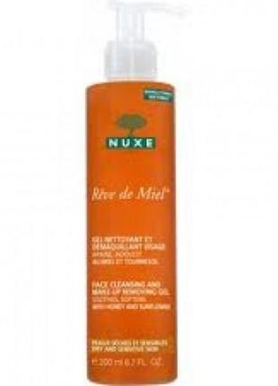 Очищающий гель для лица nuxe reve de miel face cleansing and m...