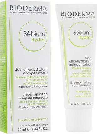 Зволожувальний крем для обличчя bioderma sebium hydra moisturi...