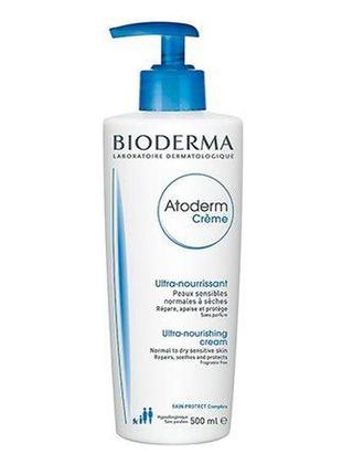 Поживний крем для тіла bioderma atoderm cream 500 мл