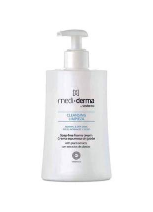 Очищающий крем для умывания medi+derma soap-free foamy cream c...