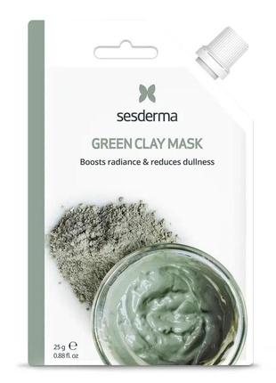 Маска с зеленой глиной sesderma beauty treats green clay 25 мл