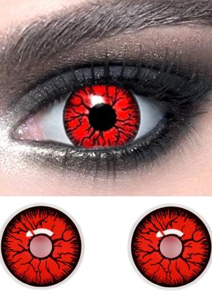 Красные контактные линзы цветные ELITE Lens Dark Red 14,5 мм. ...