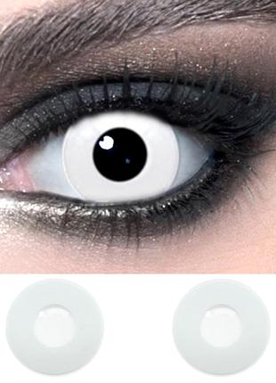 Цветные линзы контактные белые ELITE Lens White 14,5 мм. (N0225)