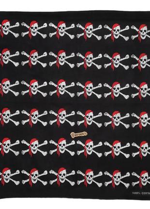 Бандана з піратськими черепами (маленькими) чорна, 55*55 см (N...