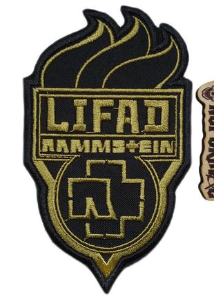 Нашивка Rammstein - LIFAD 7,5х12,5 см.