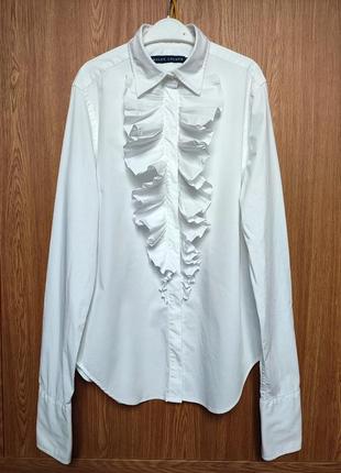 Белая рубашка с жабо от ralph lauren 🌿 size 6/наш 40р