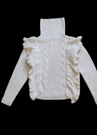 Пуловер,свитер с рюшами ,водолазка