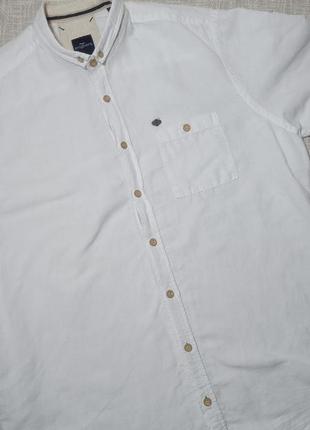 Engbers рубашка мужская с коротким рукавом. біла сорочка з кор...