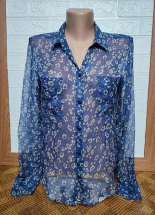 Шёлковая блуза из шёлка 100% шёлк от zara woman 🌿 размер м