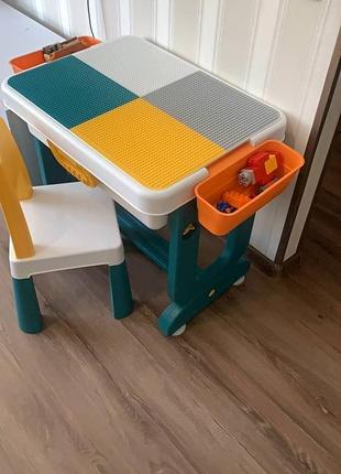 Дитячі меблі стіл і стілець для ігор у лего