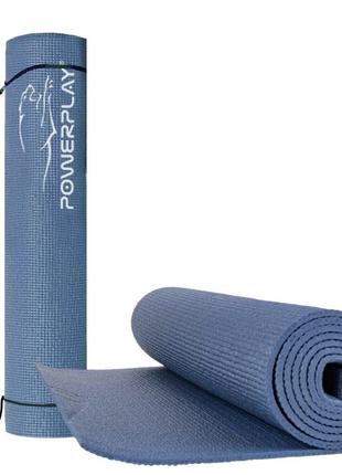 Килимок для йоги та фітнесу powerplay 4010 pvc yoga mat темно-...