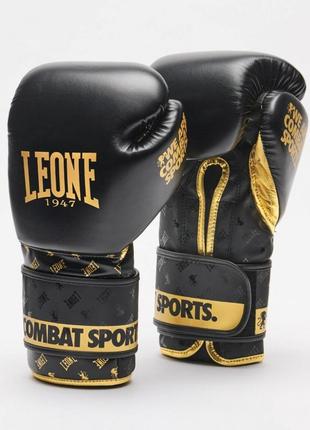Боксерские перчатки leone dna black 12 ун.