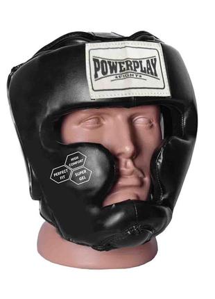 Боксерський шолом тренувальний powerplay 3043 чорний xs