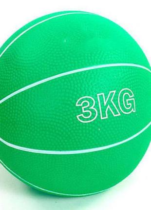 Медбол easyfit rb 3 кг (медицинский мяч-слэмбол без отскока)