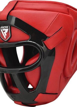 Боксерский шлем тренировочный rdx guard red l