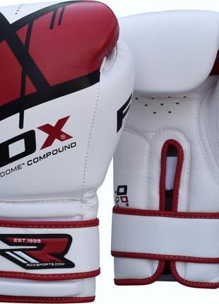 Боксерские перчатки rdx rex leather red 8 ун.