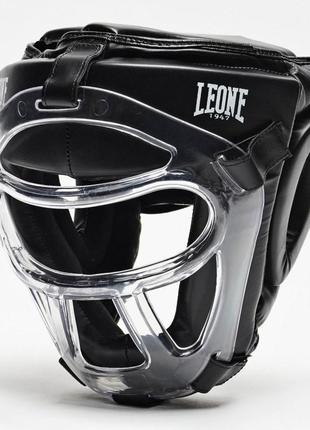 Боксерский шлем leone plastic pad black m/l