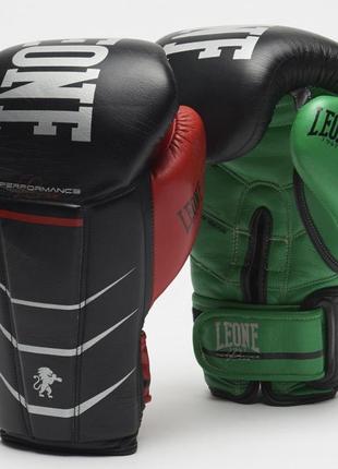 Боксерские перчатки leone revo performance black 16 ун.