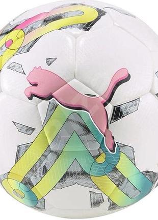 М'яч футбольний puma orbita 5 hyb білий, рожевий,м