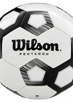 М'яч футбольний wilson pentagon white/black size 5