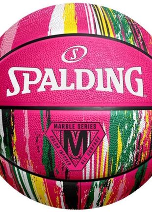 М'яч баскетбольний spalding marble ball рожевий ун