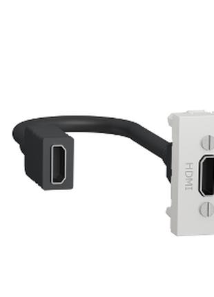 Розетка HDMI, 1 модуль білий Unica New NU343018