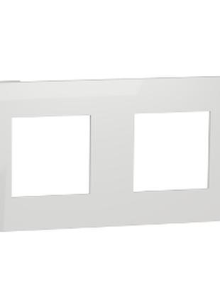 Рамка 2-постовая, Белый/белый Unica New NU280418