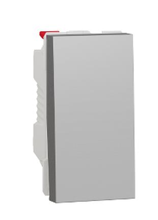 Вимикач 1-клавішний схема 1, 10А 1 модуль алюміній Unica New N...