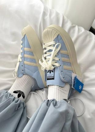 Adidas superstar bonega “blue / cream”