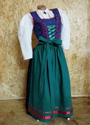 Винтажное платье в баварском стиле сарафан октоберфест альпийс...