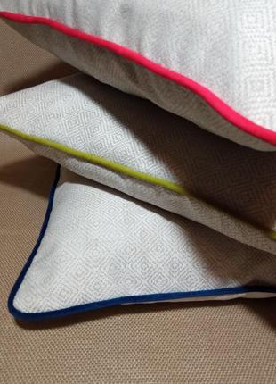 Чехлы для декоративных подушек. сет 3 шт. натуральные ткани. (...