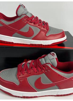 Мужские / женские кроссовки Nike SB Dunk Red Grey Low, унисекс...