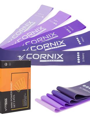 Резинки для фитнеса Cornix Mini Power Band набор 5 шт 1-20 кг ...