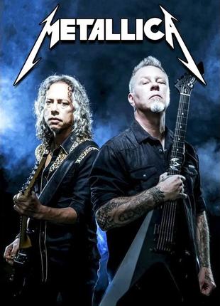 Постер Кирк Хэмметт и Джеймс Хетфилд (Metallica) глянцевый