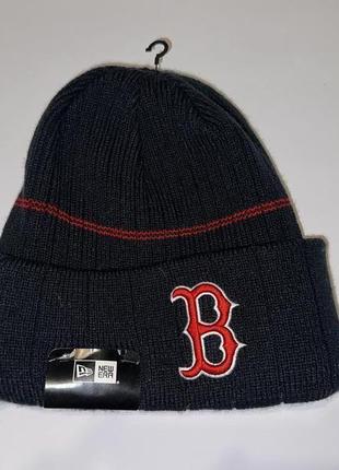 Шапка new era navy boston red sox on-field sport knit hat