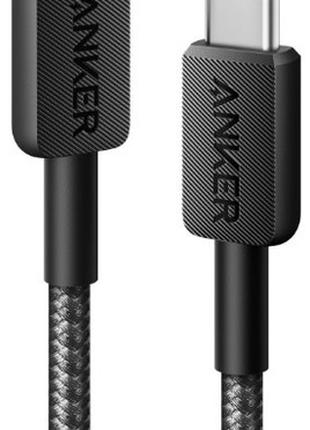 Кабель Anker 322 USB-C to USB-C - 0.9m Nylon Black