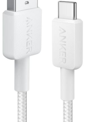 Кабель Anker 322 USB-A to USB-C - 1.8m Nylon White