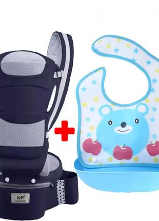 Хіпсіт, Ерго-рюкзак, кенгуру, перенесення Baby Carrier 6в1Tемн...