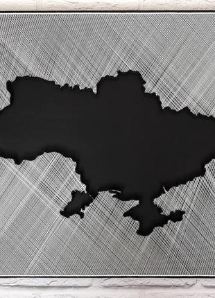 Карта україни чорно біла, картина україна, string art україна,...