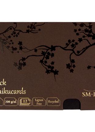 Набор черных открыток HAIKU в коробке 14,8x21см 300г/м2 12л SMLT